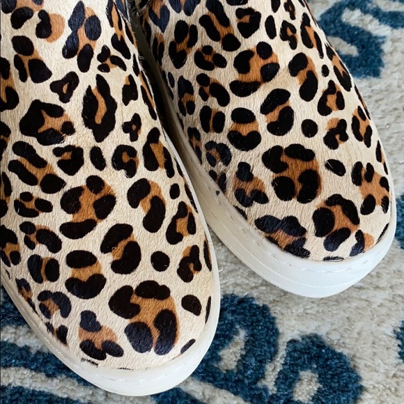 Leopard Calf Hair Shooties J/Slides Worn Once - Picture 3 of 5